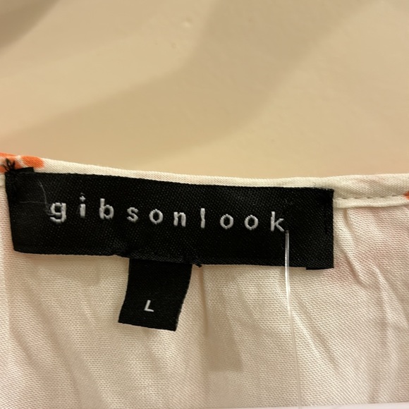 Gibson Look coral floral shirt NWT - Picture 2 of 7